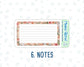 Kit 0209- A5 - Forest Friends - March - Notes Pages - Dashboard Kit - Productivity Page