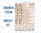 Kit 0209 - Hobonichi Cousin – Monthly – 1.3” Wide Columns - Forest Friends- March