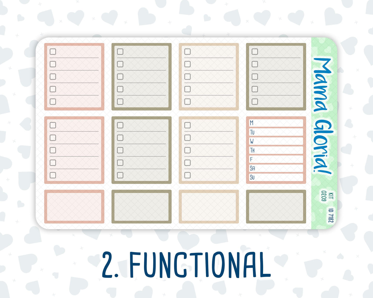 Kit 0209 -7x9 - Forest Friends- Weekly Kit For EC Horizontal Planners - March