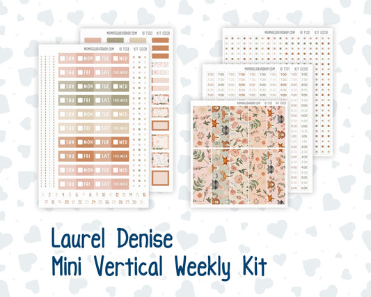 Kit 0209 Laurel Denise Mini Size – Weekly - Vertical Layout - Forest Friends - March