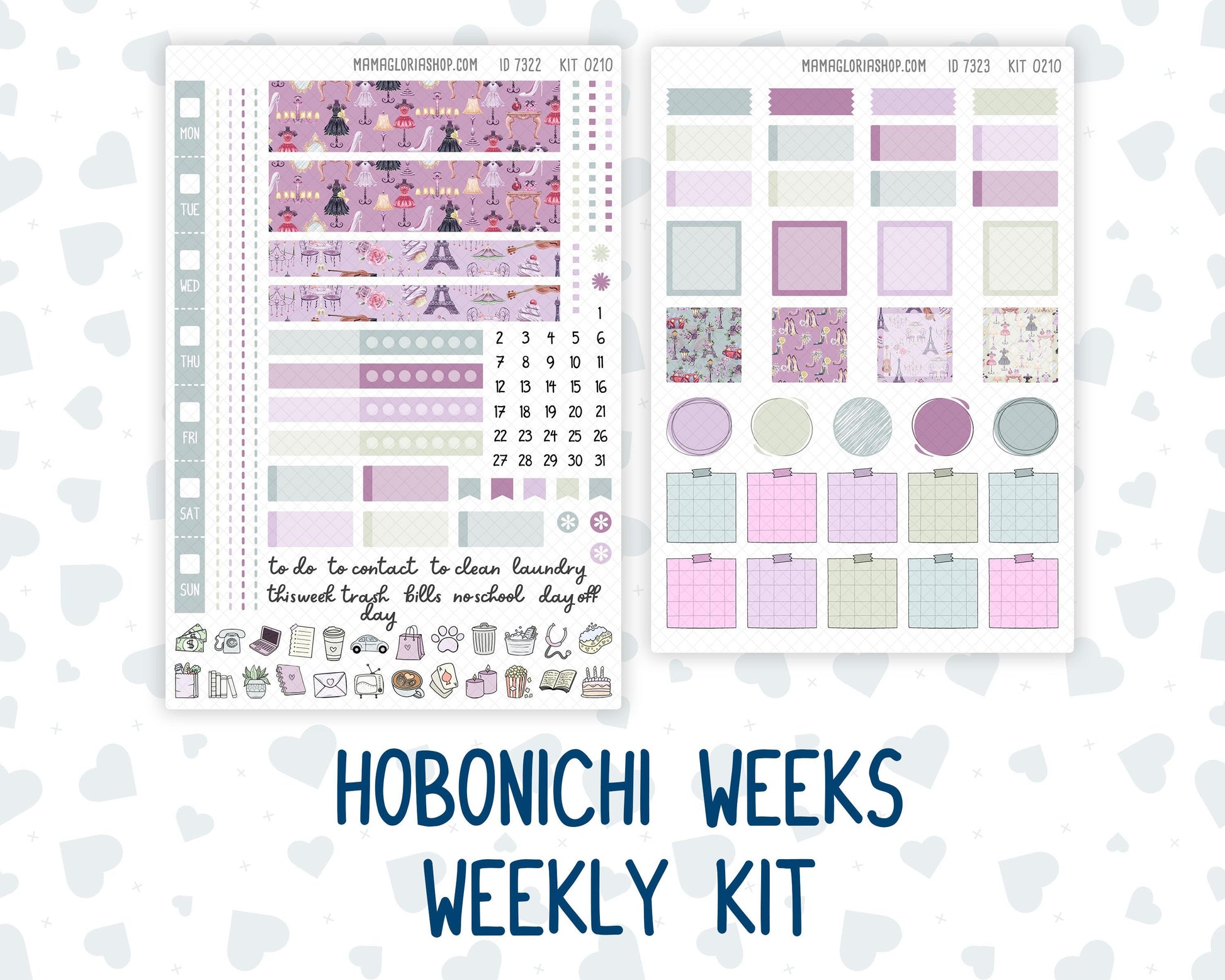 Kit 0210 Hobonichi Weeks – Weekly Kit - Paris Dream- March