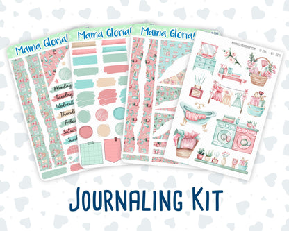 Kit 0211- Spring Chores - Journaling Kit - March - For Planner - Notebook - Journal