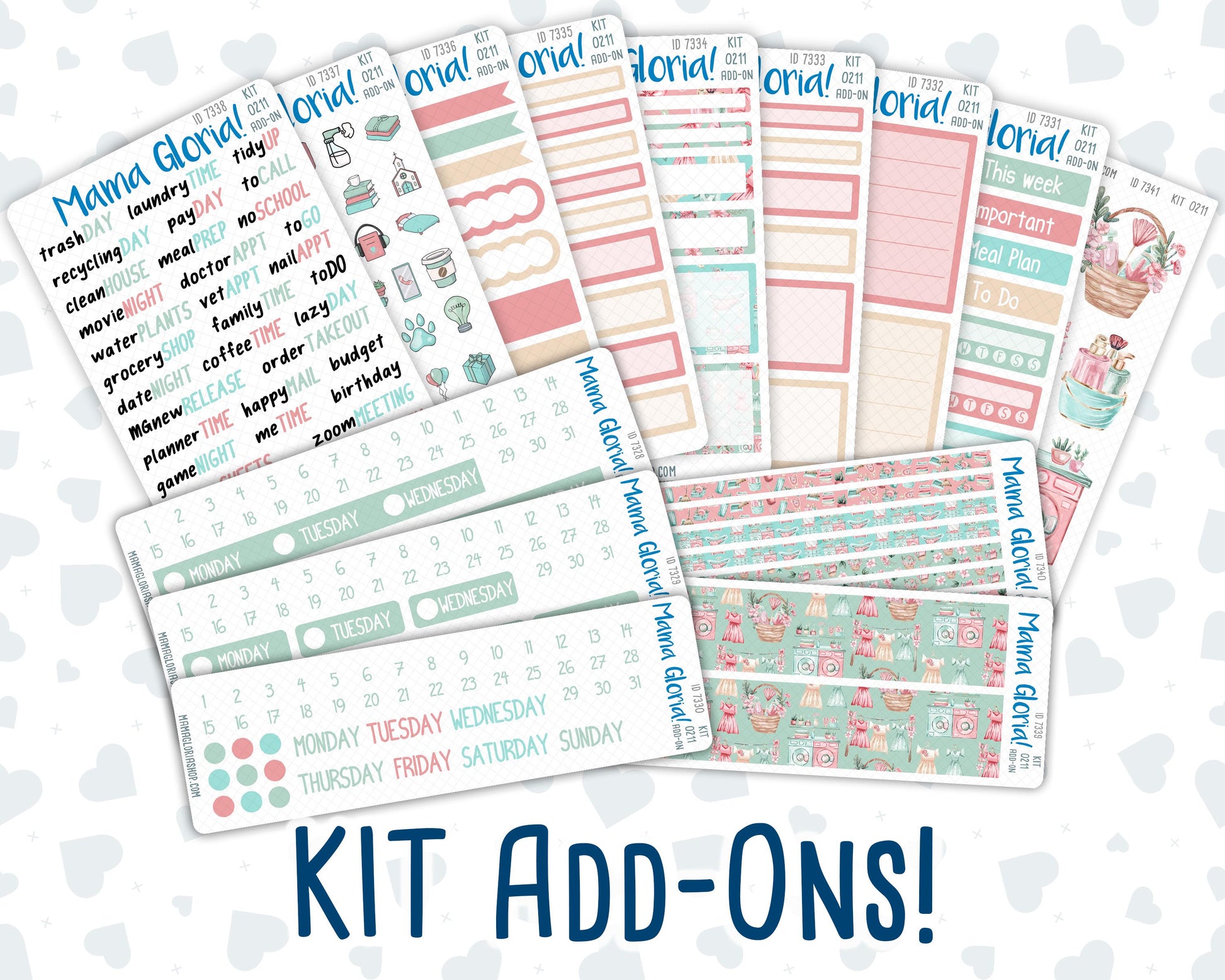 Kit 0211 Add Ons - Spring Chores - March- Planner Stickers - Kit