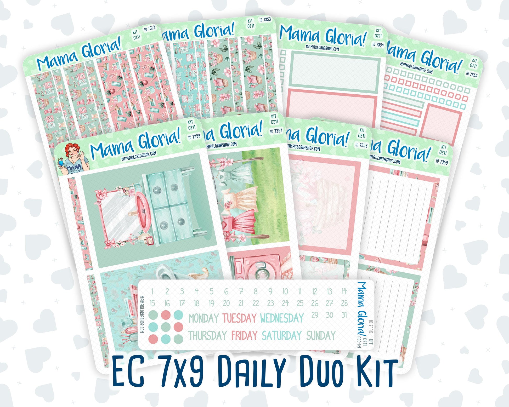 Kit 0211- 7x9 Daily Duo - Spring Chores - March - Planner