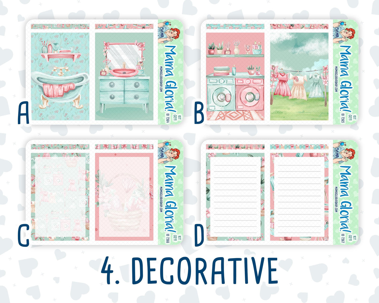 Kit 0211- A5 Daily Duo - Spring Chores - March -Planner