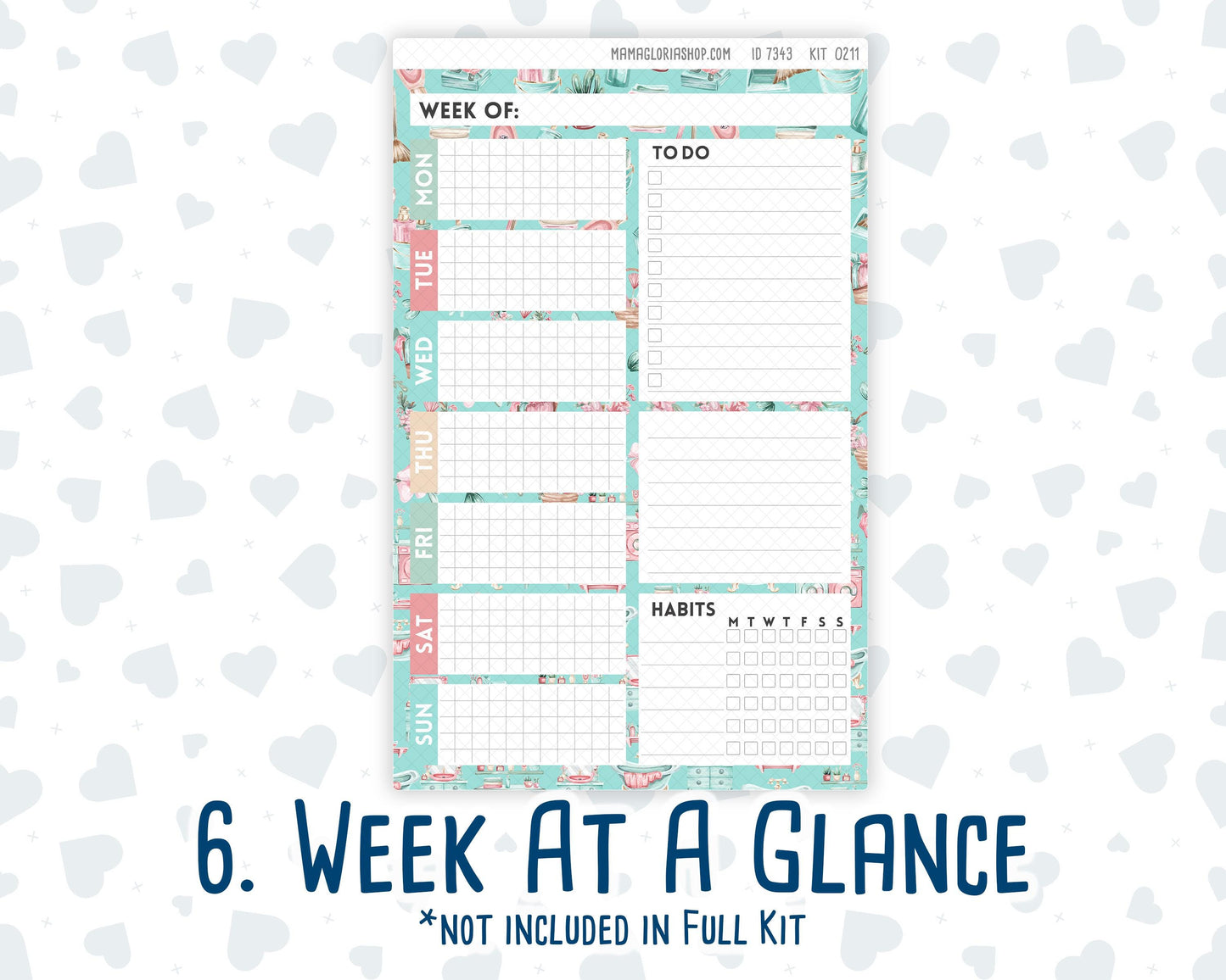 Kit 0211- A5 Daily Duo - Spring Chores - March -Planner