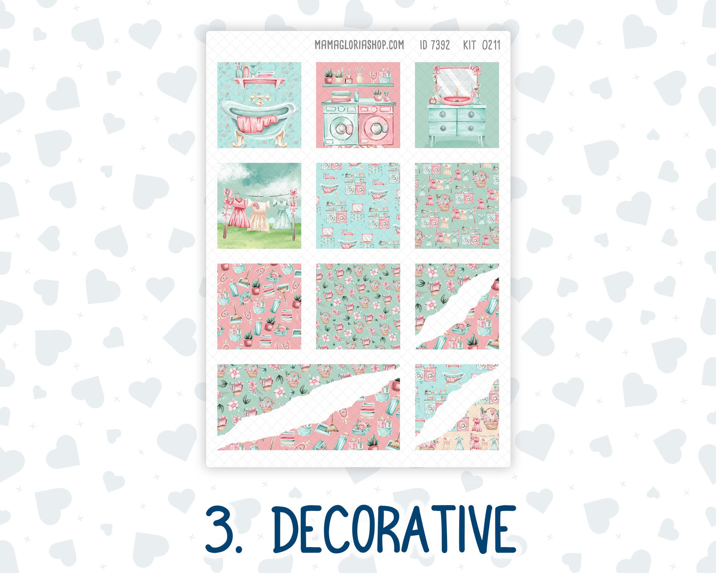 Kit 0211 - Hobonichi Cousin – Weekly Kit – 1.3” Wide Columns - Spring Chores - March