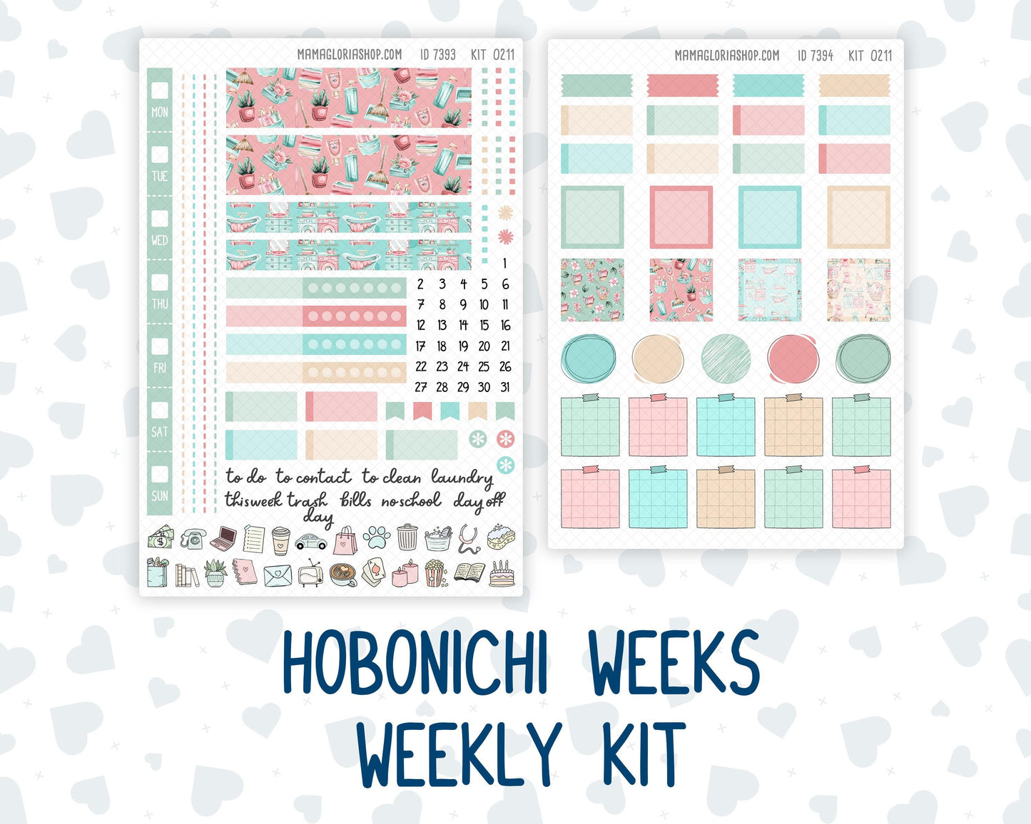 Kit 0211 Hobonichi Weeks – Weekly Kit - Spring Chores- March