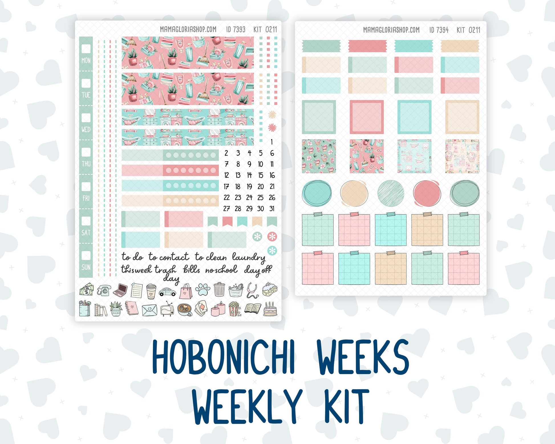 Kit 0211 Hobonichi Weeks – Weekly Kit - Spring Chores- March