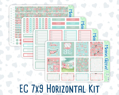 Kit 0211 - 7x9 - Spring Chores - Weekly Kit For EC Horizontal Planners - March