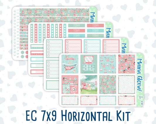 Kit 0211 - 7x9 - Spring Chores - Weekly Kit For EC Horizontal Planners - March