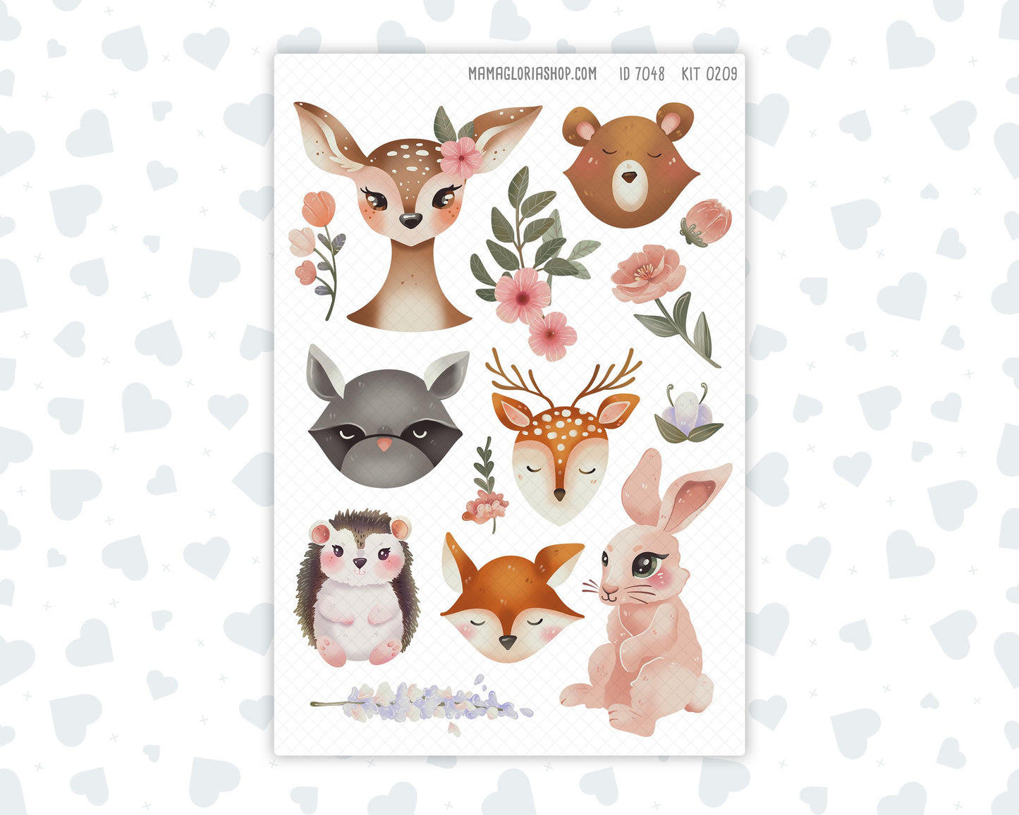 Kit 0209- Clipart - Forest Friends - For Planners - Journals - March