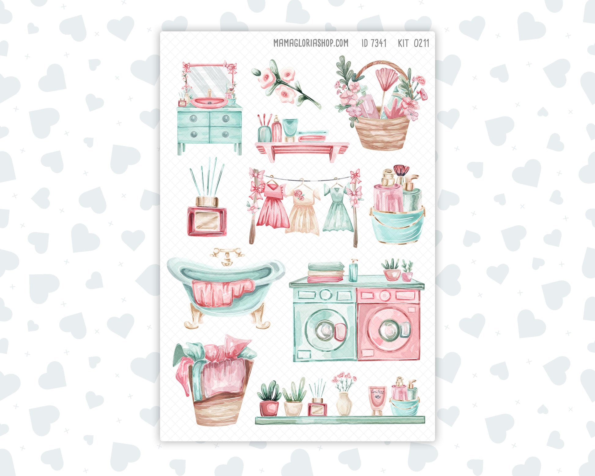 Kit 0211- Clipart - Spring Chores- For Planners - Journals - March