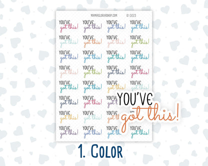 You've Got This - Text Stickers For Planners - Handwritten