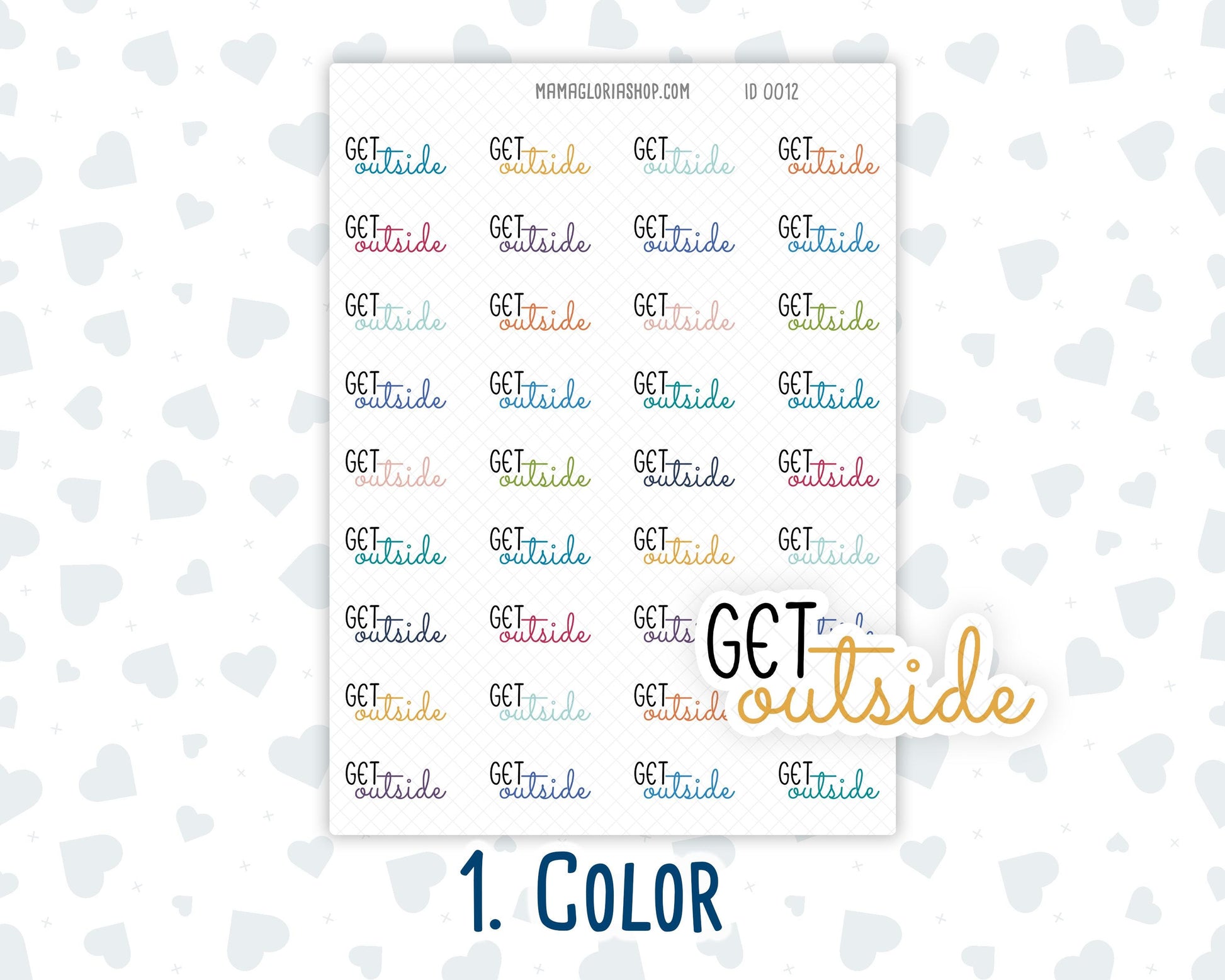 Get Outside - Text Stickers For Planners - Handwritten