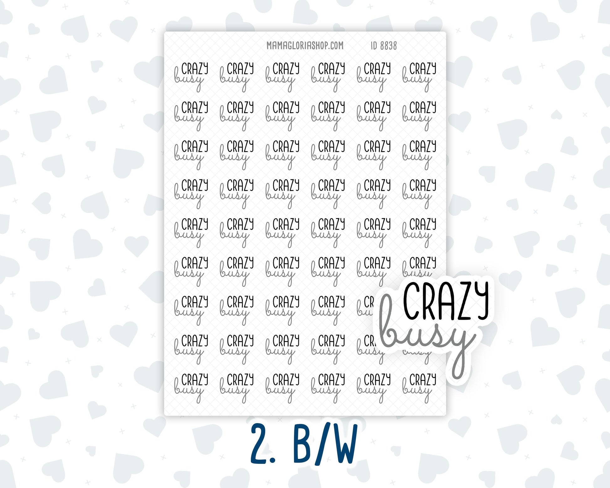 Crazy Busy - Text Stickers For Planners - Handwritten