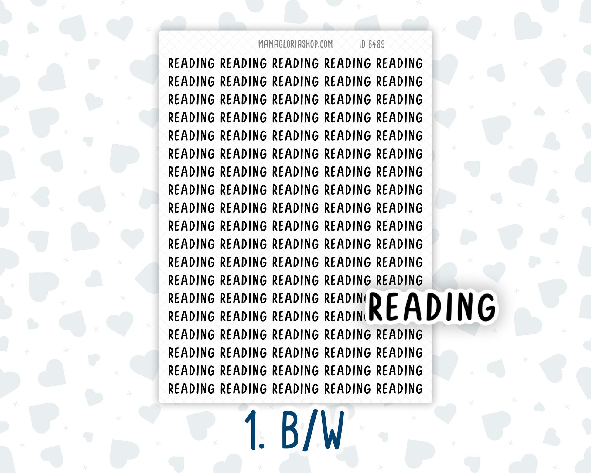 Reading - Script Stickers For Planners - Headers