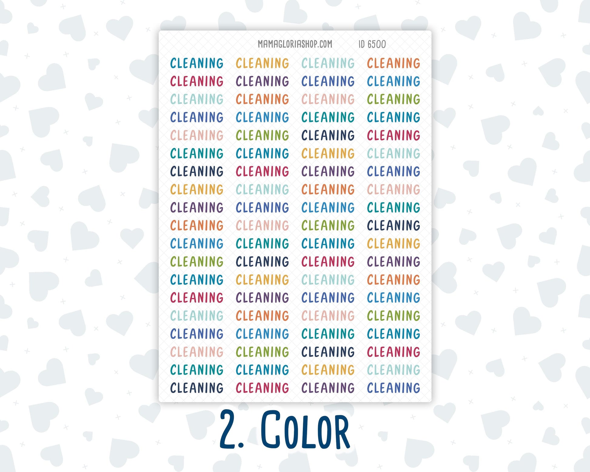 Cleaning - Script Stickers For Planners - Headers