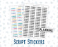 Planning- Script Stickers For Planners - Headers