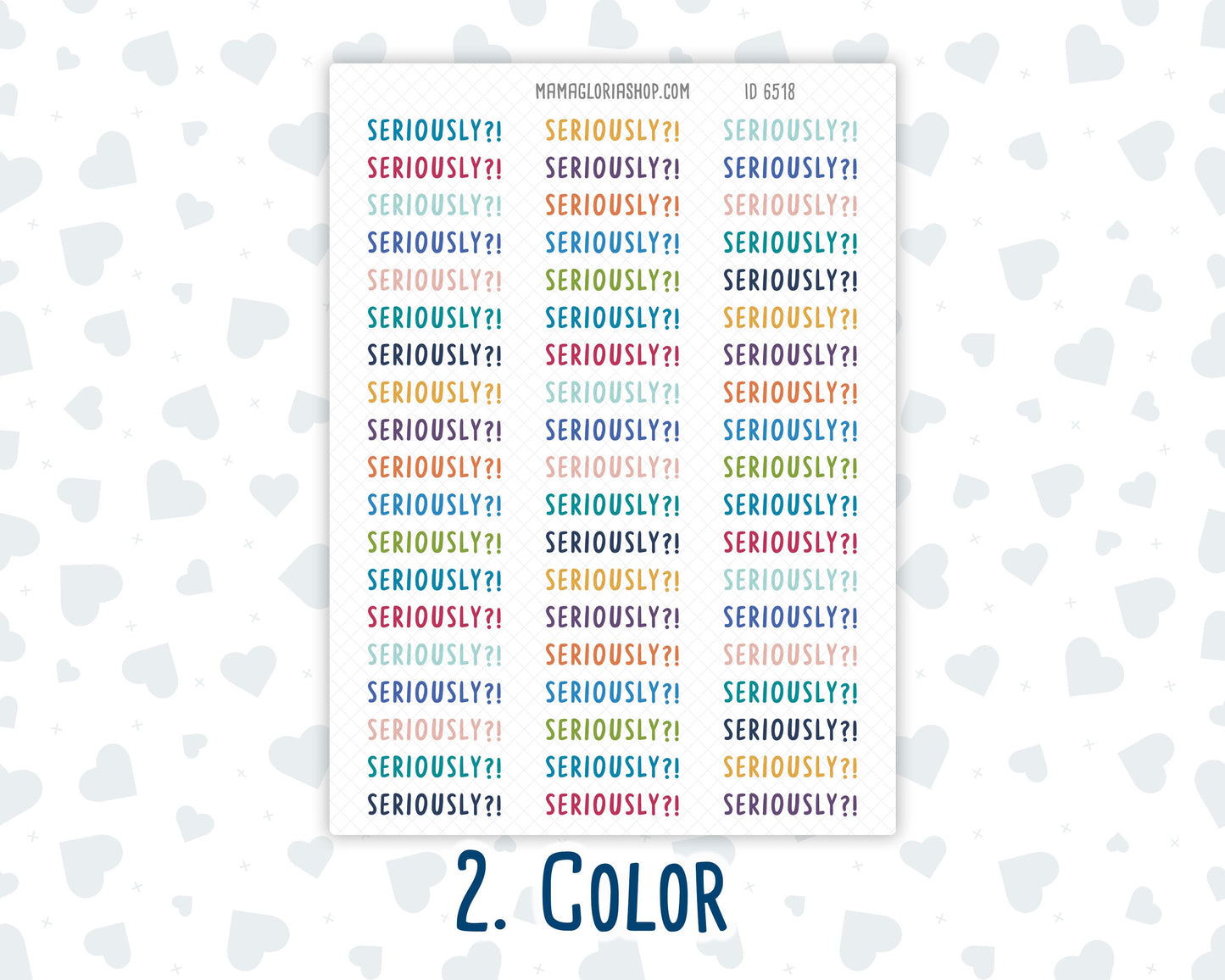 Seriously?! - Script Stickers For Planners - Headers