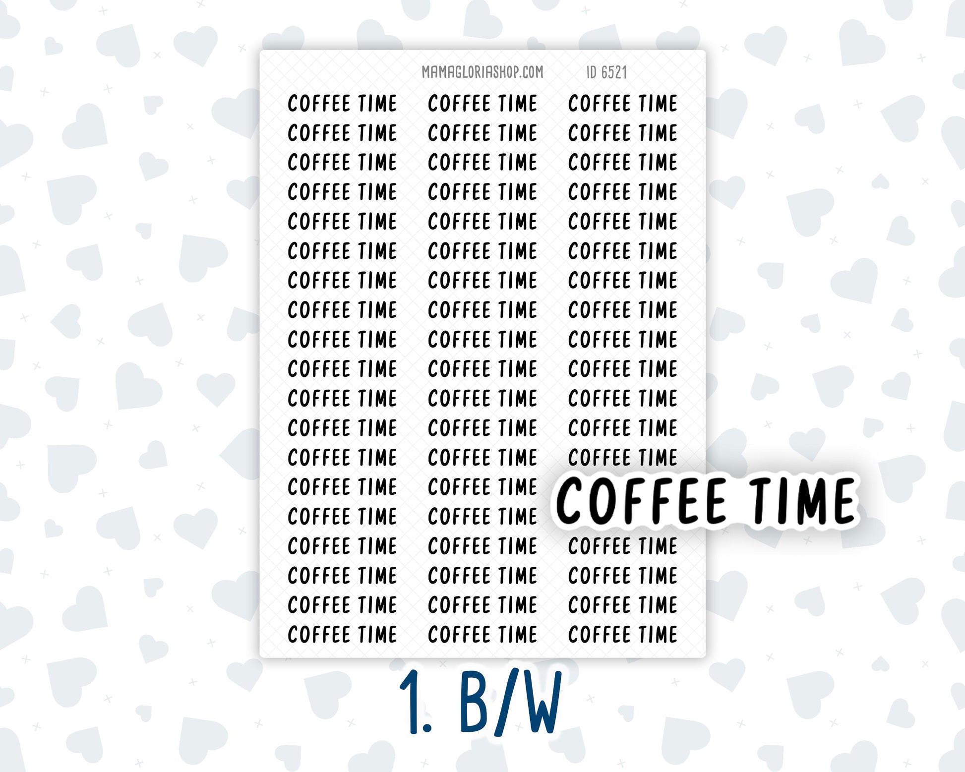 Coffee Time - Script Stickers For Planners - Headers