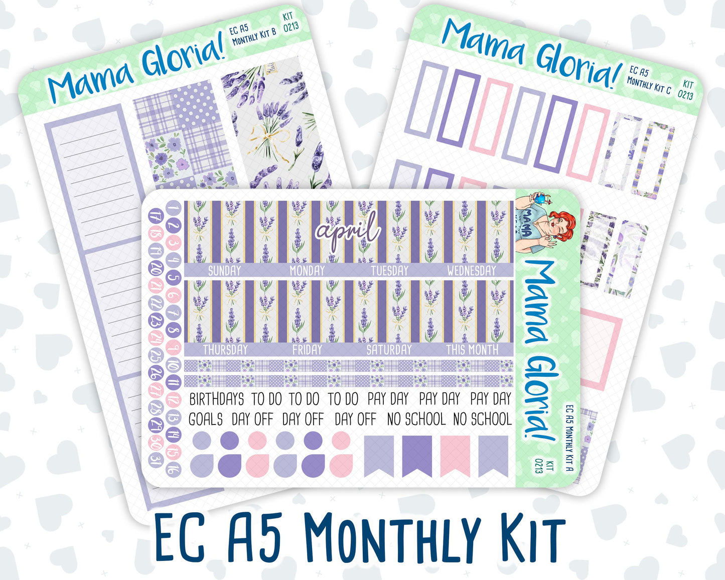 Kit 0213 -A5 -Monthly - Provence - April - Kit