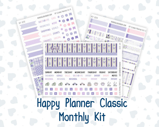 HP - Monthly - Kit 0213- Provence- April- For Classic Happy Planner