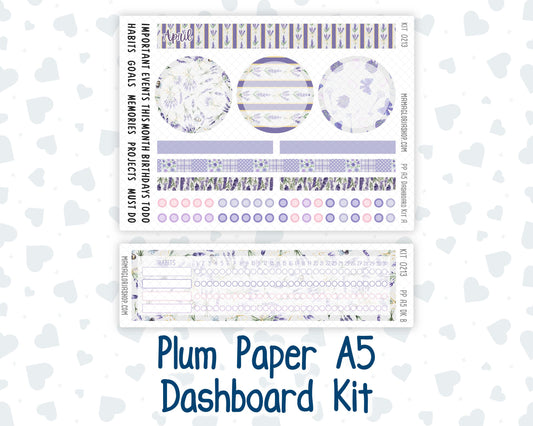 Kit 0213 Plum Paper A5– Dashboard - Provence - April