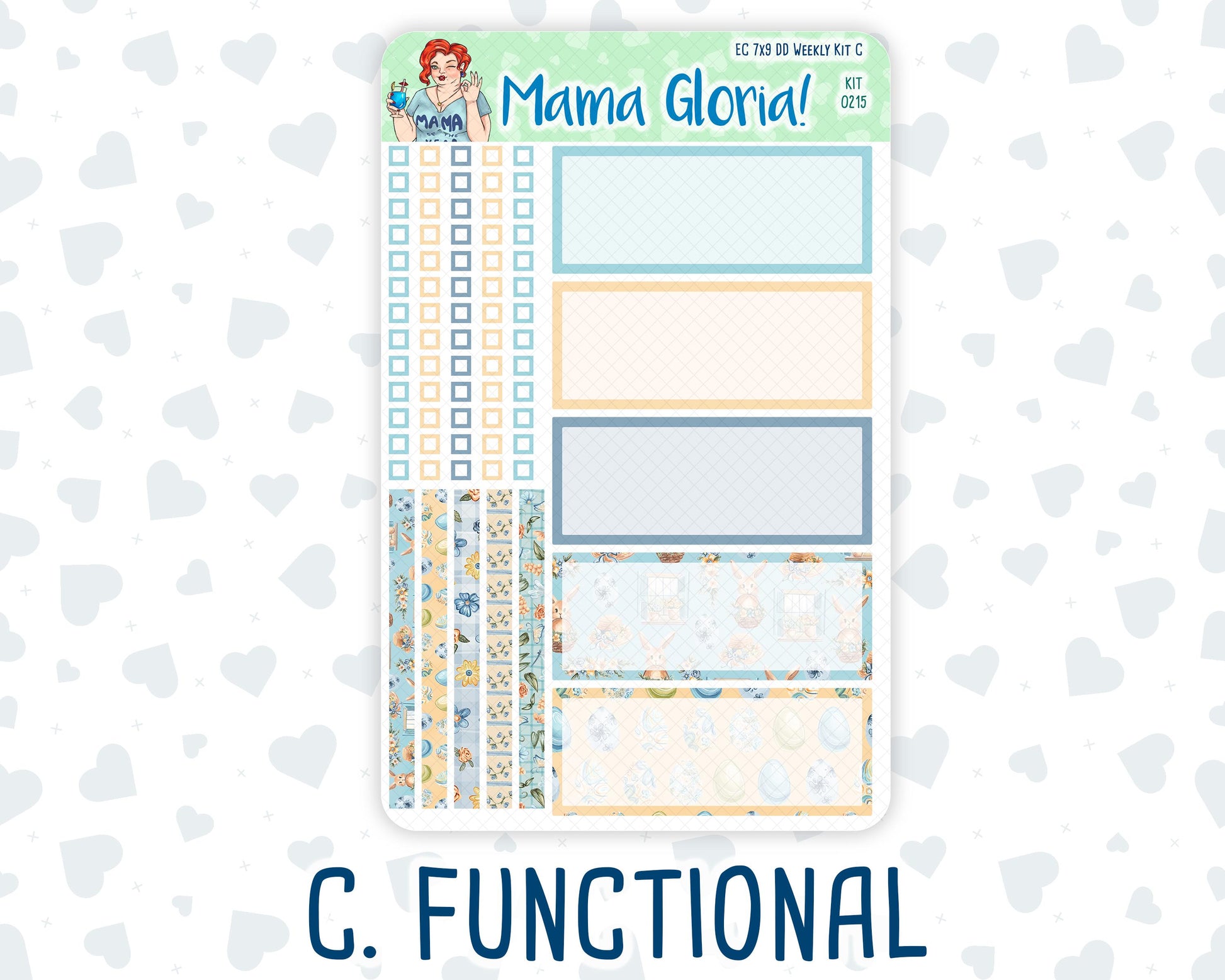 Kit 0215- 7x9 Daily Duo - Easter Morning- April - Planner