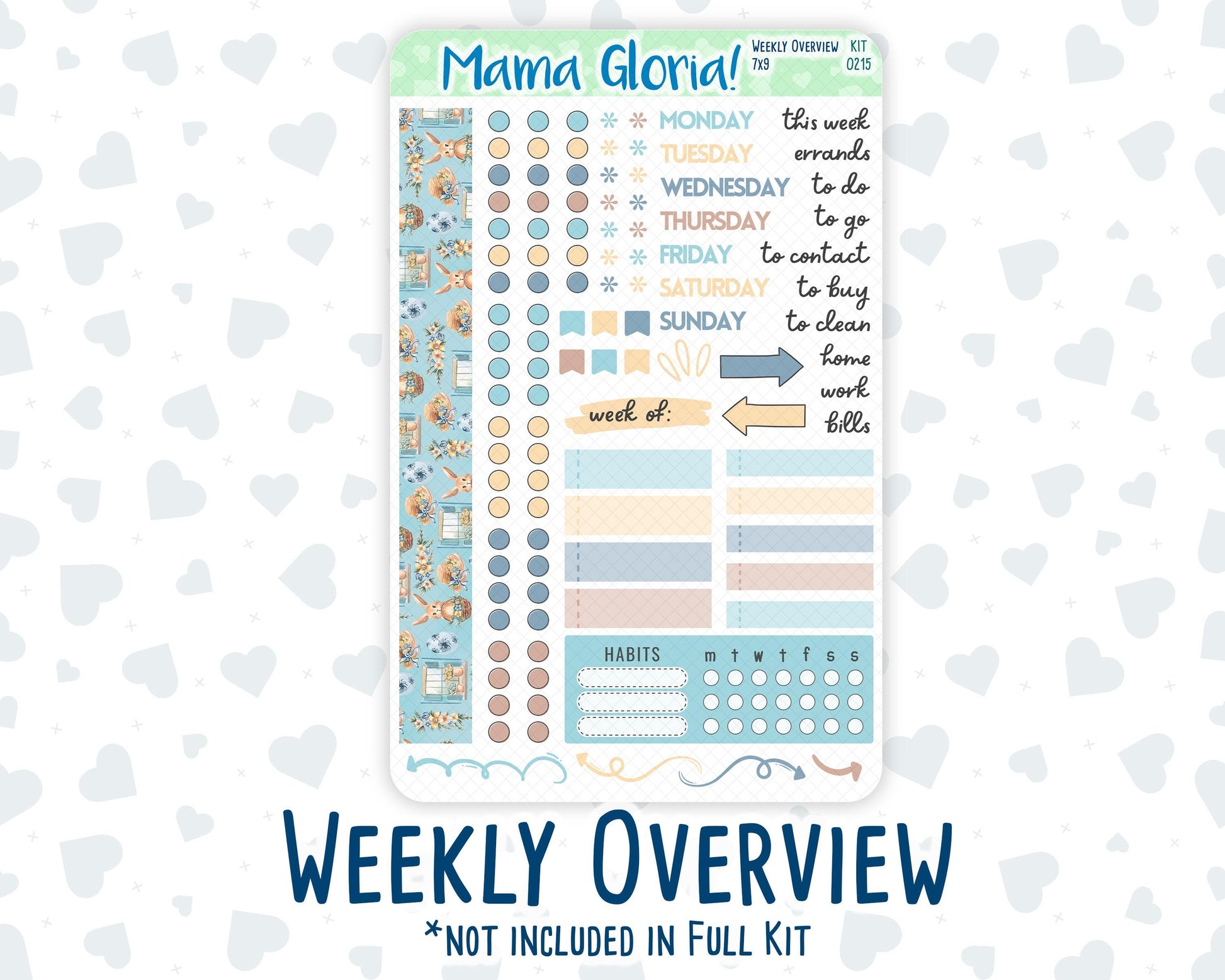 Kit 0215- 7x9 Daily Duo - Easter Morning- April - Planner