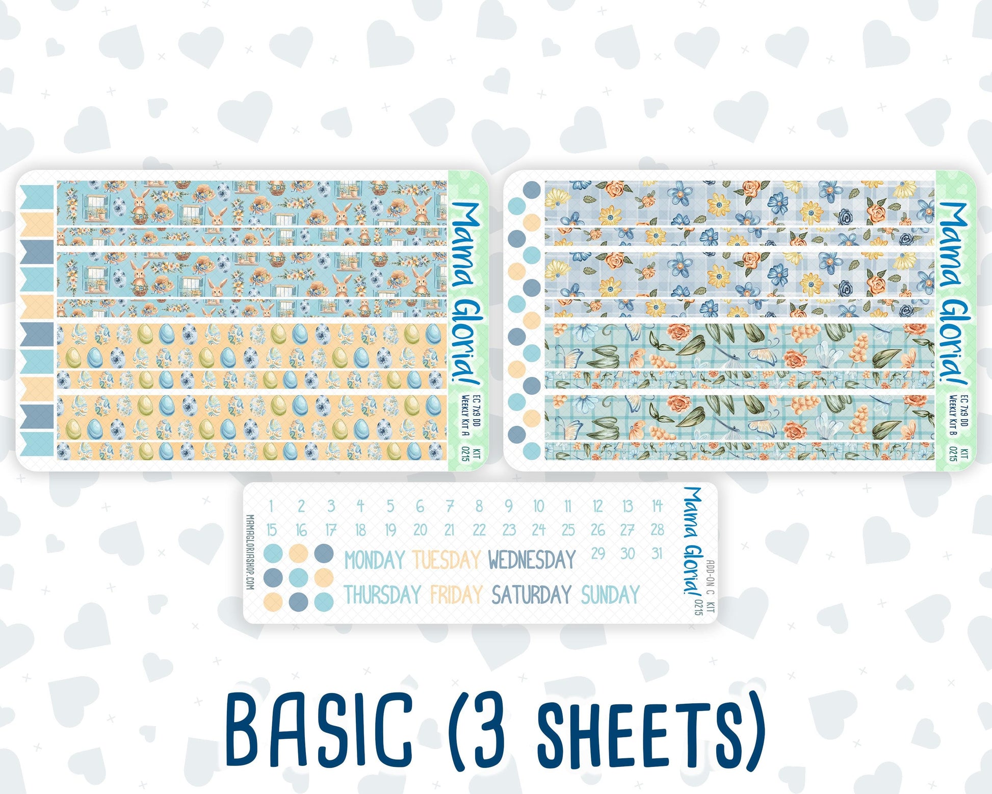Kit 0215- 7x9 Daily Duo - Easter Morning- April - Planner