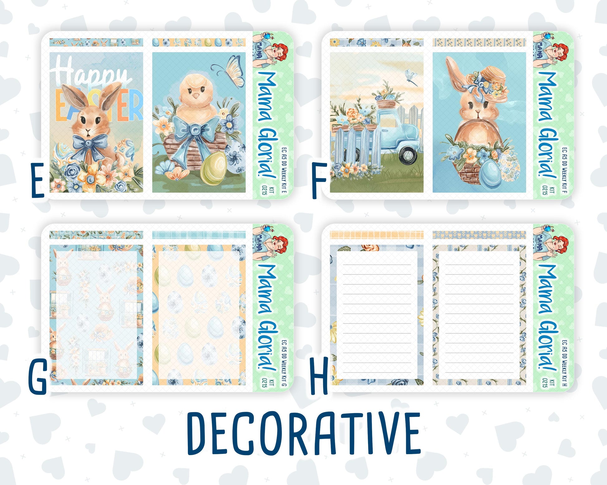 Kit 0215- A5 Daily Duo - Easter Morning -April -Planner