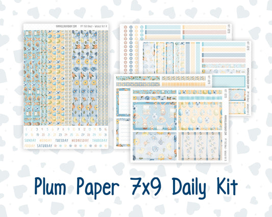 Kit 0215- 7x9 Plum Paper Daily - Easter Morning- Planner - April