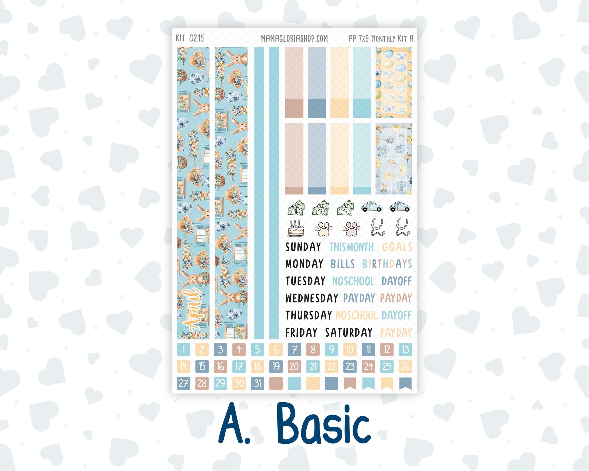 Kit 0215 Plum Paper 7x9 – Monthly - Easter Morning- April