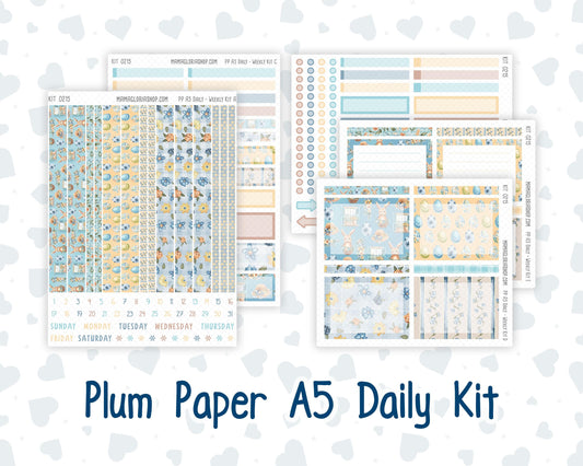 Kit 0215 A5 Plum Paper Daily - Easter Morning- Planner -April