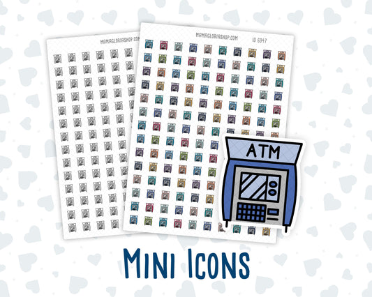 ATM - Cash Machine - Doodle Icon-Sticker