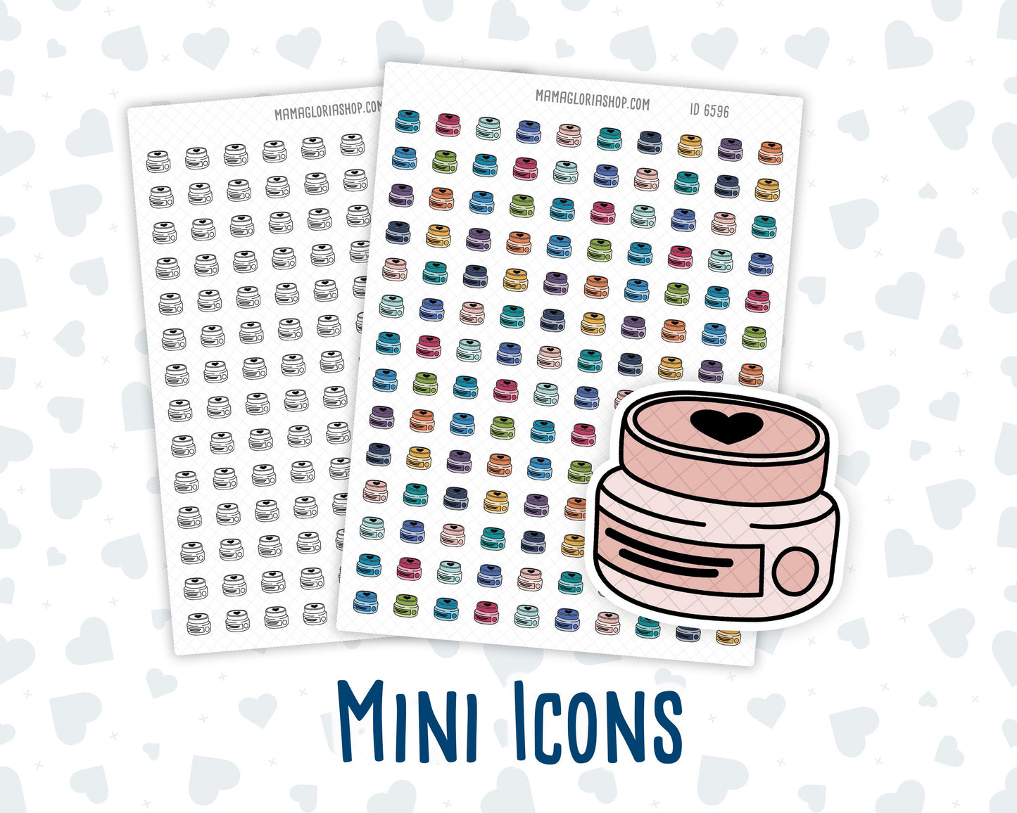 Skincare Jar - Cream Jar - Beauty - Doodle Icon-Sticker