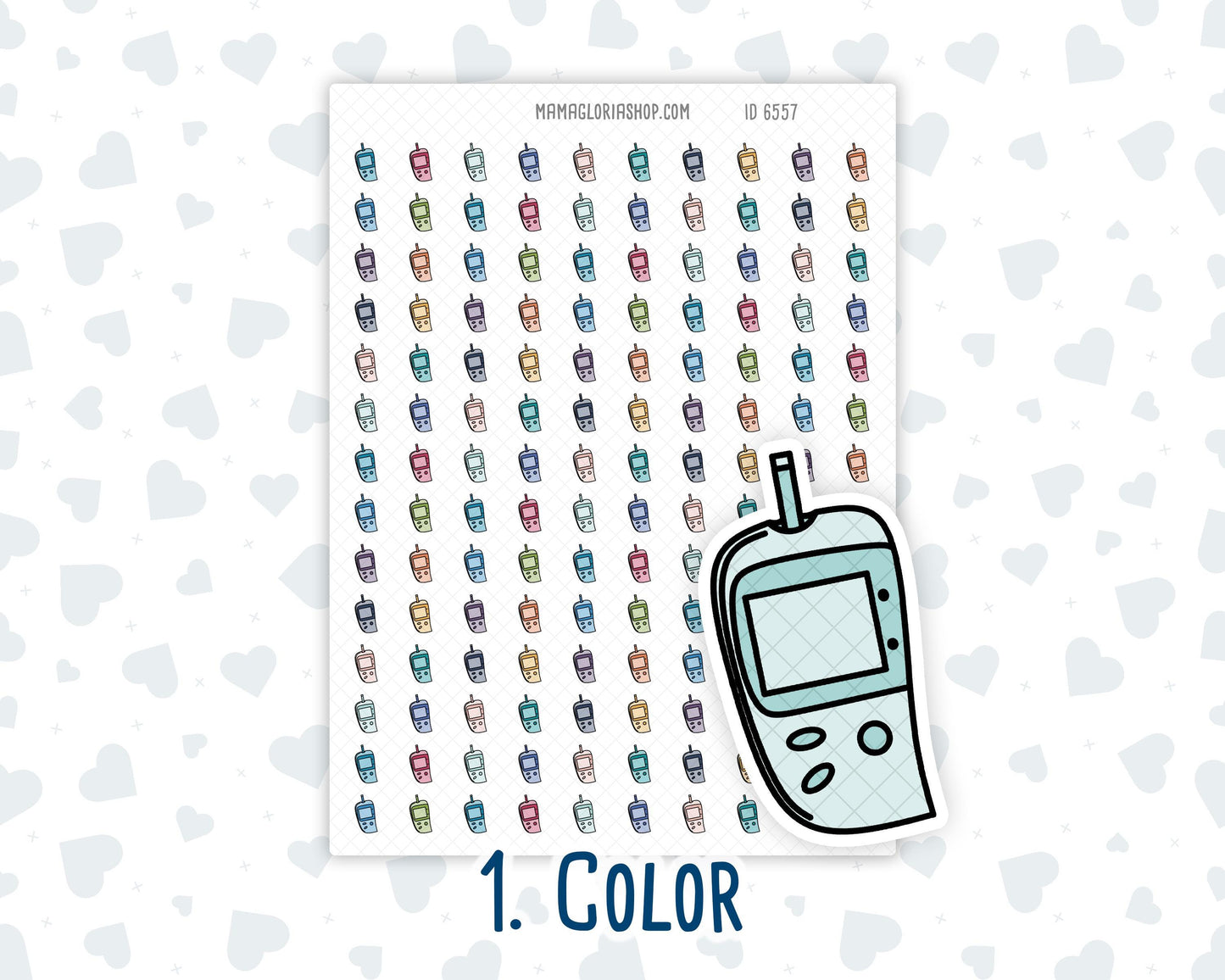 Glucose Meter - Diabetes Tracker - Blood Sugar - Doodle Icon-Sticker