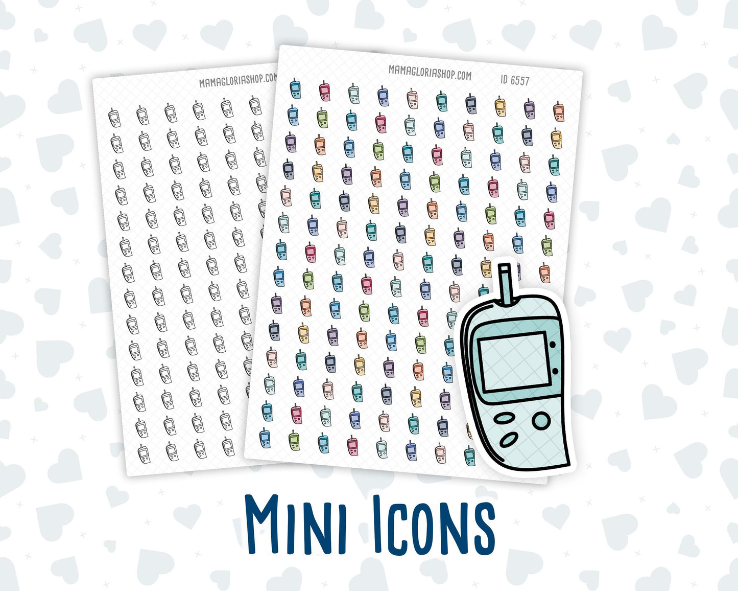 Glucose Meter - Diabetes Tracker - Blood Sugar - Doodle Icon-Sticker