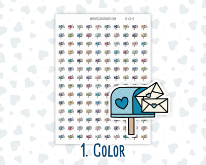 Mailbox - Happy Mail - Incoming Mail - Post Office - Doodle Icon-Sticker