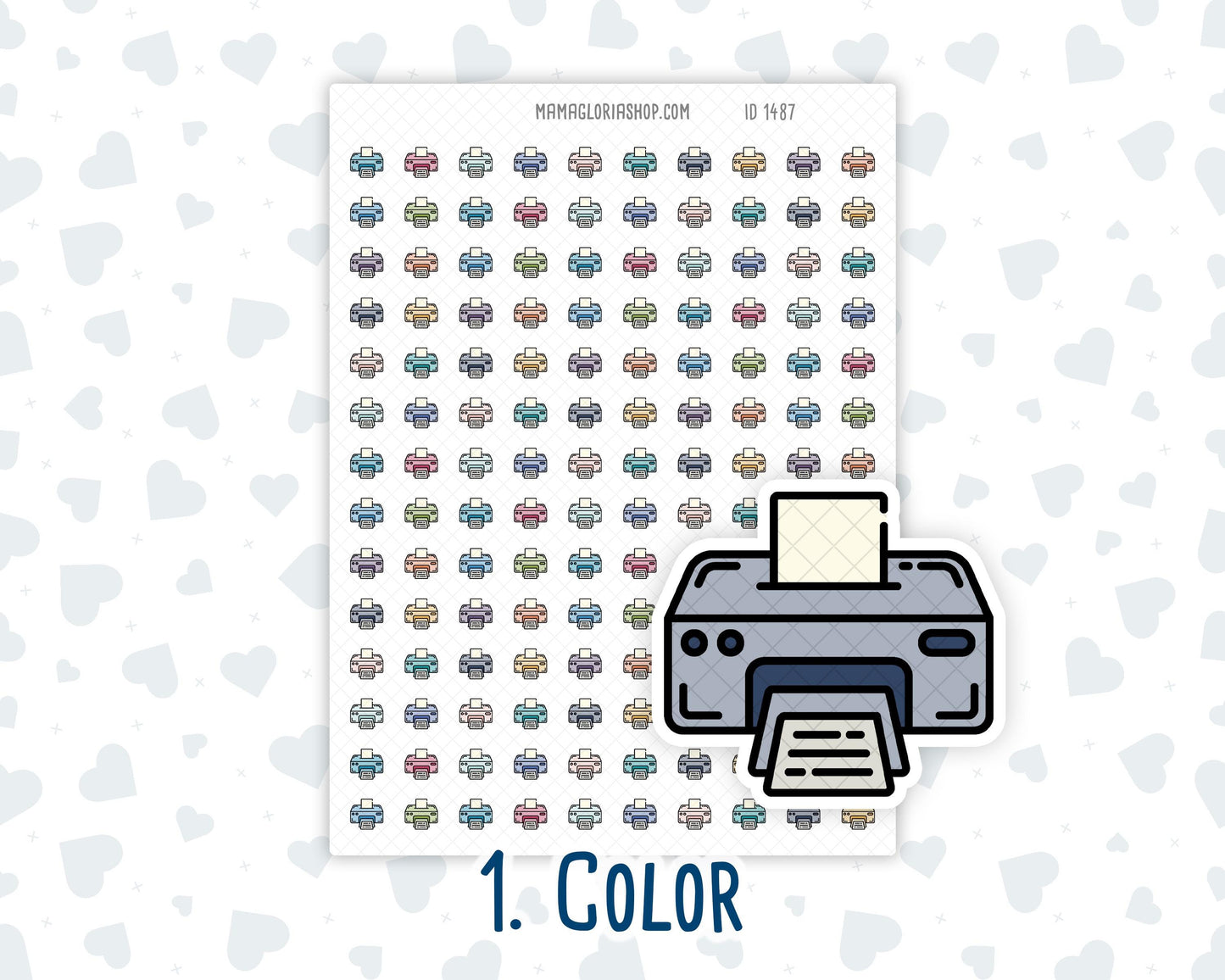 Printer - Printing - Office Task - Document Printer - Doodle Icon-Sticker