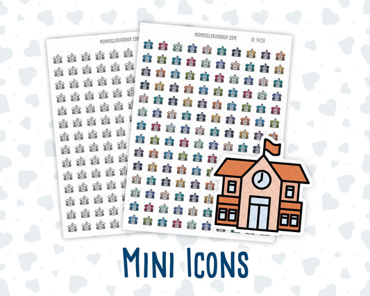 School Building - Classroom Visit - Education- Doodle Icon-Sticker