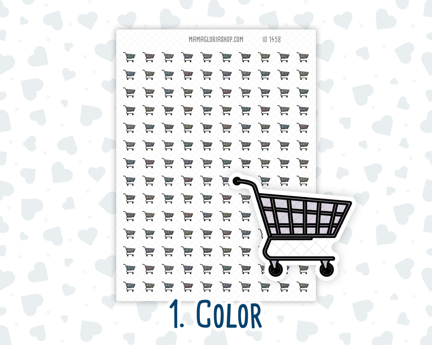 Shopping Cart - Grocery - Shopping Day - Doodle Icon-Sticker