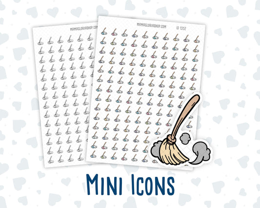 Sweeping - Cleaning - Floor Chores - Doodle Icon-Sticker