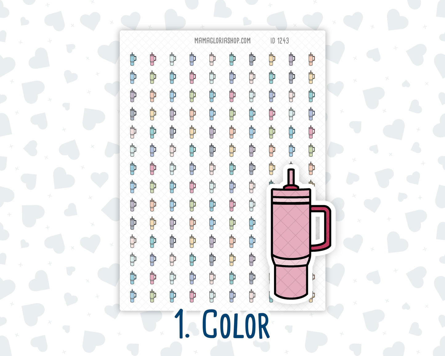 Tumbler - Travel Mug - Doodle Icon-Sticker