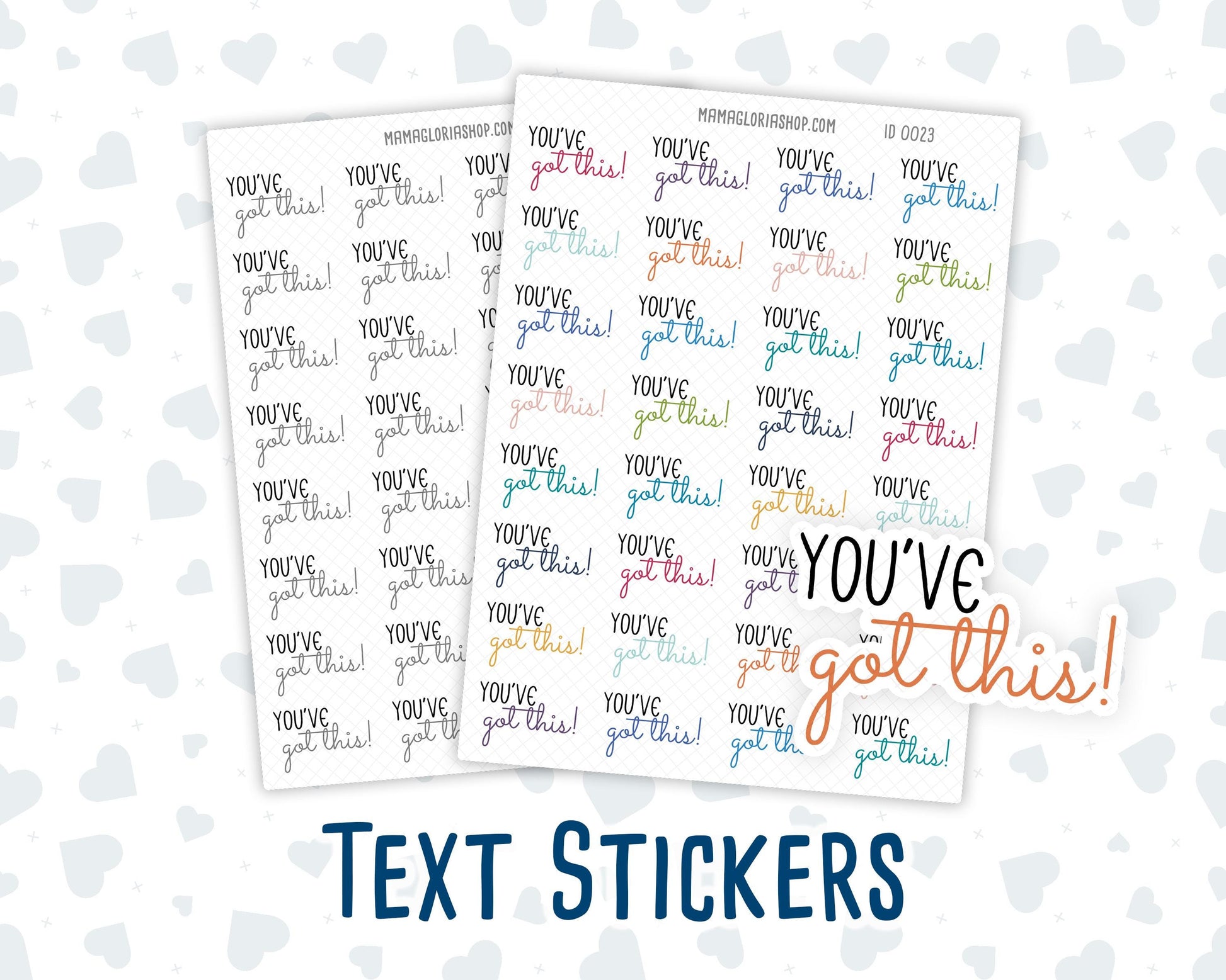 You've Got This - Text Stickers For Planners - Handwritten