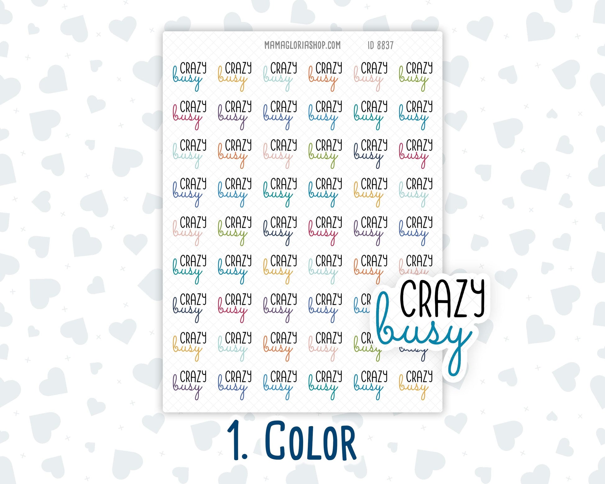 Crazy Busy - Text Stickers For Planners - Handwritten