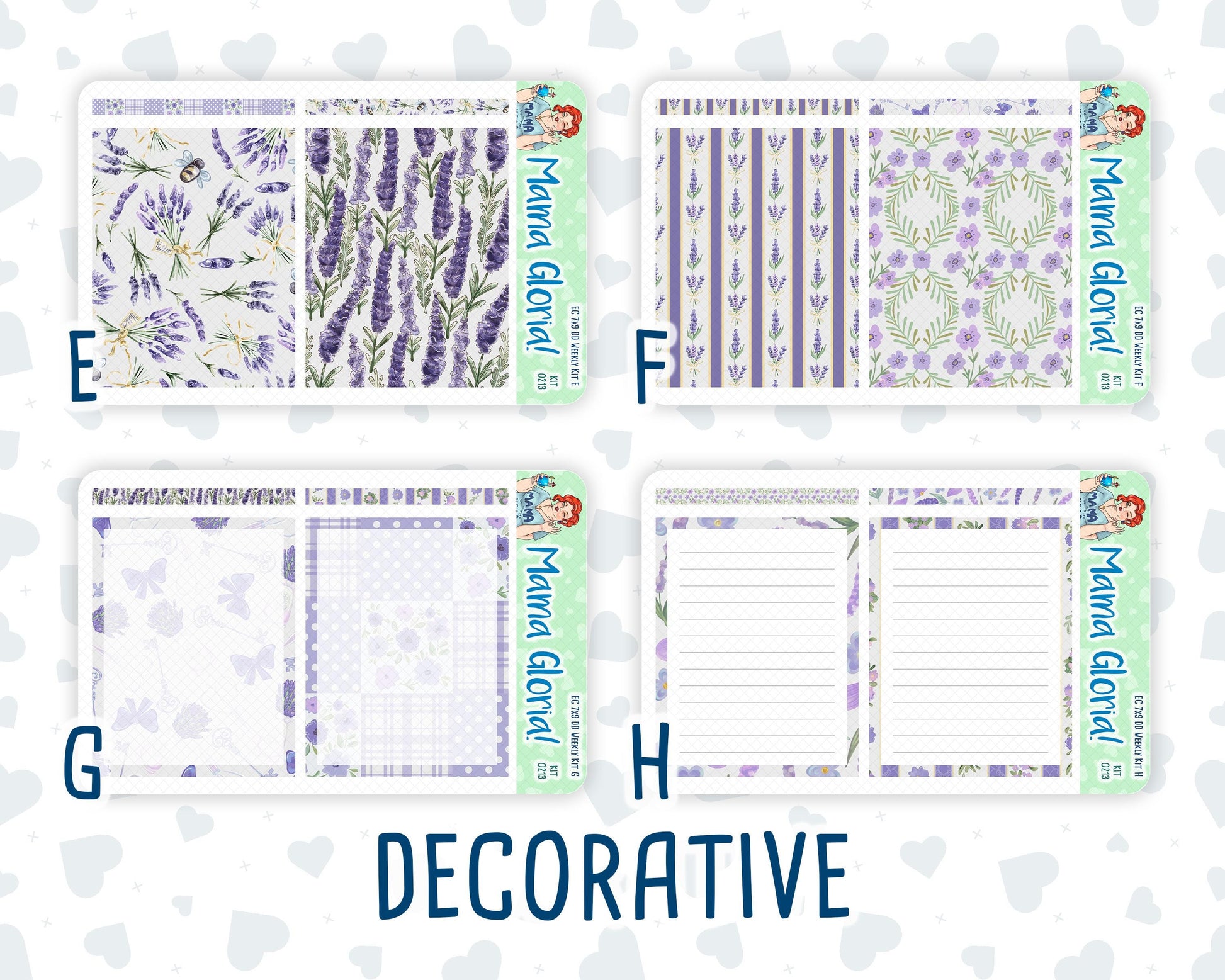 Kit 0213- 7x9 Daily Duo - Provence - April - Planner