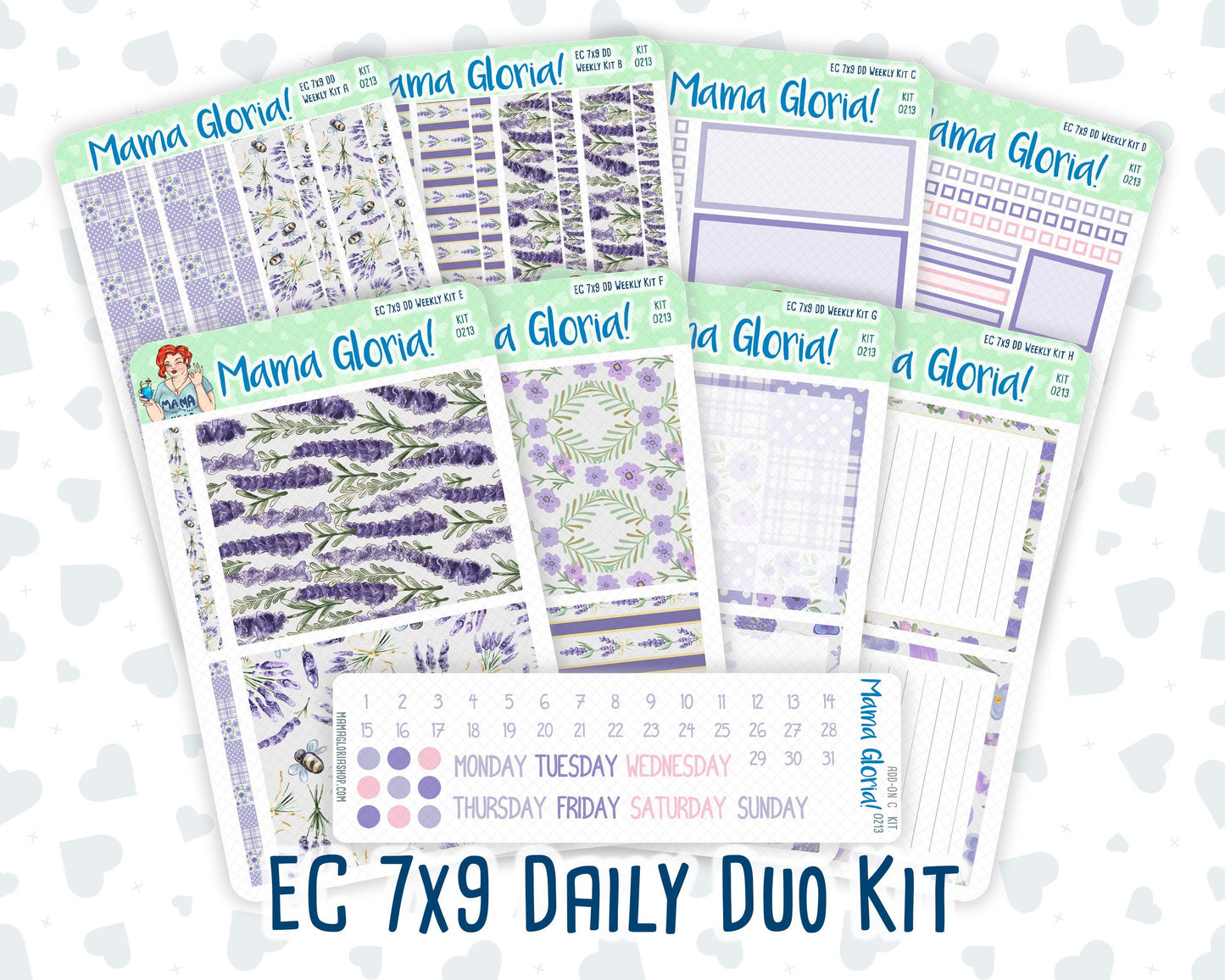 Kit 0213- 7x9 Daily Duo - Provence - April - Planner