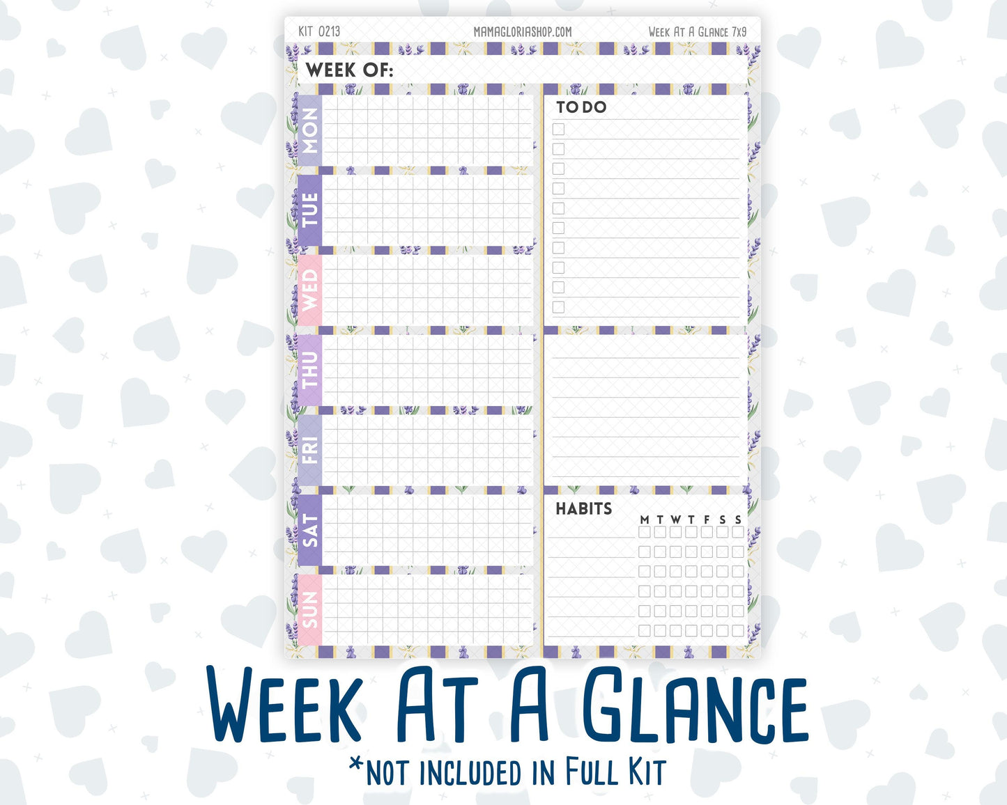 Kit 0213- 7x9 Daily Duo - Provence - April - Planner